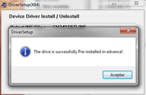 instalación driver chino