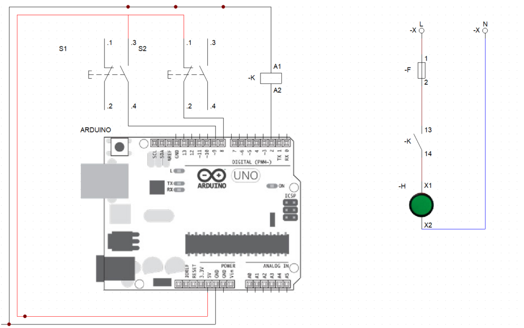 Circuito Star Stop Arduino