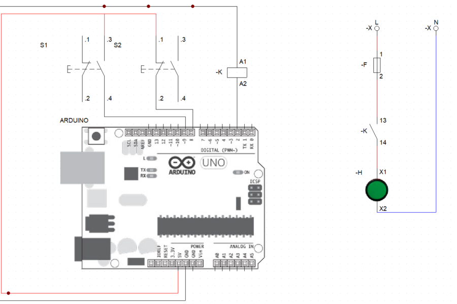 Circuito Star Stop Arduino