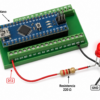 circuito Básico con Arduino nano y Base